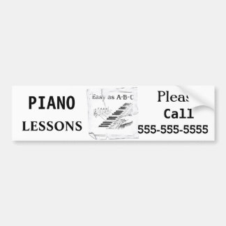 Piano Lessons - Customisable Bumper Sticker