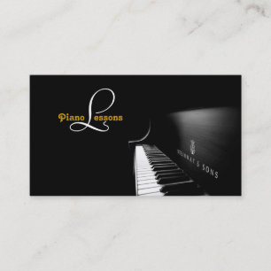 Piano Lessons, Music Business Card