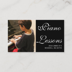 Piano Lessons, Music, Instruments Business Card
