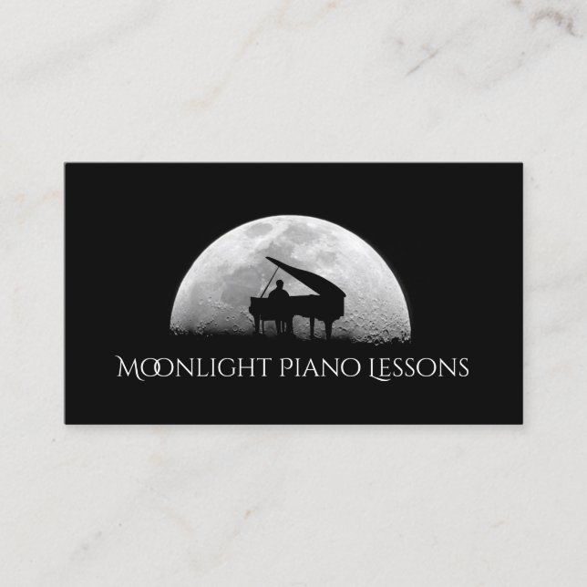 Piano Lessons, Music, Instruments Business Card (Front)