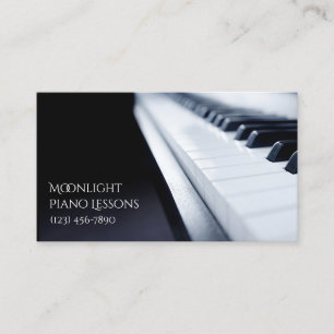 Piano Lessons, Music, Instruments Business Card