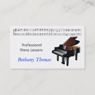 Piano Lessons Piano Sales Business Card