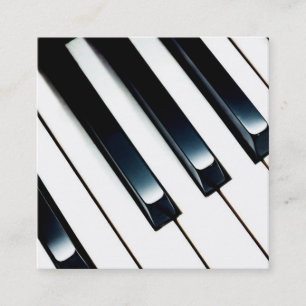 piano lessons square business card