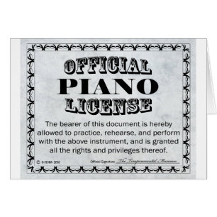 Piano License