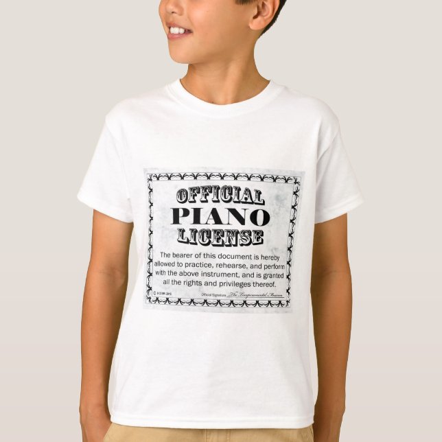 Piano License T-Shirt (Front)