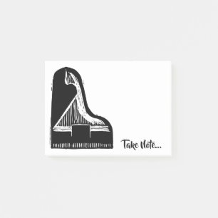 PIANO LOGO  + “Take Note”, or ADD YOUR NAME. Post-it Notes