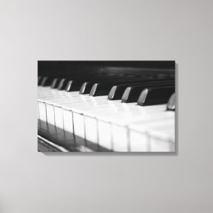 Piano macro closeup canvas print