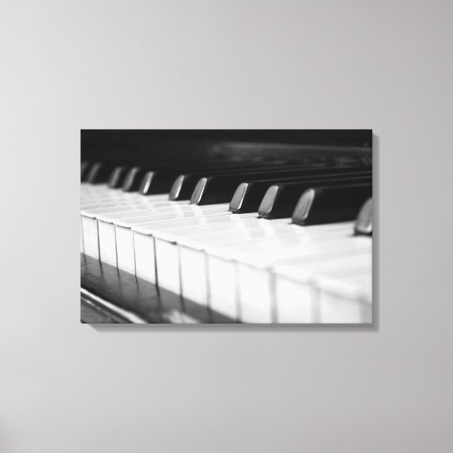 Piano macro closeup canvas print (Front)