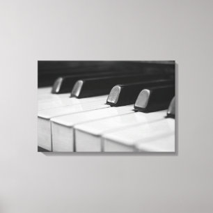 Piano macro closeup canvas print
