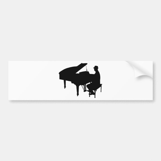 Piano Man Bumper Sticker (Front)