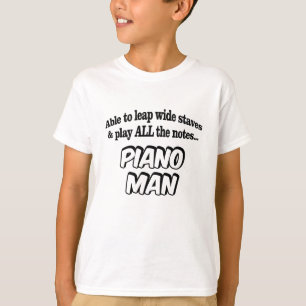 Piano Man - Music Superhero T-Shirt