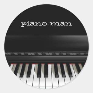 Piano man sticker sheet