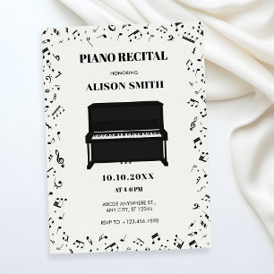 Piano melody music notes invitation