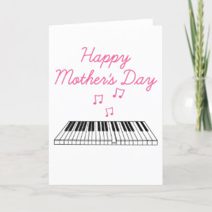 Piano Mother's Day Pianist Musician Thank You Card