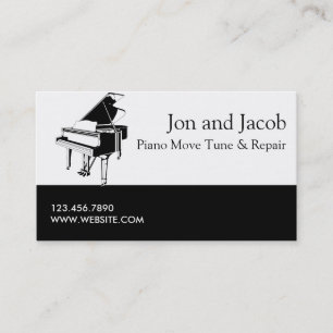 Piano Moving and Tuning Movers Music Repair Business Card