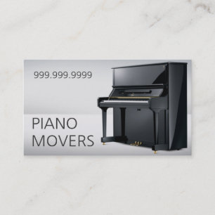 Piano Moving Movers Business Card