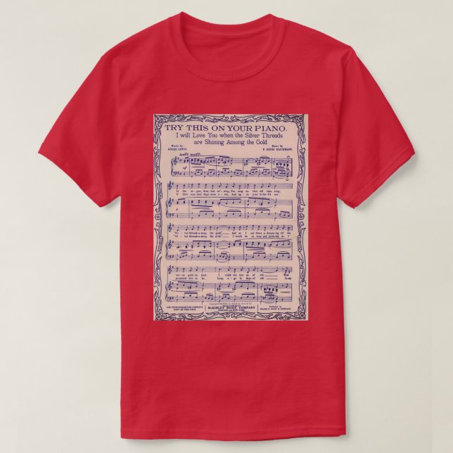 PIANO MUSIC 4  T-Shirt (Design Front)