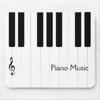 Piano Music Black and White Mouse Mat