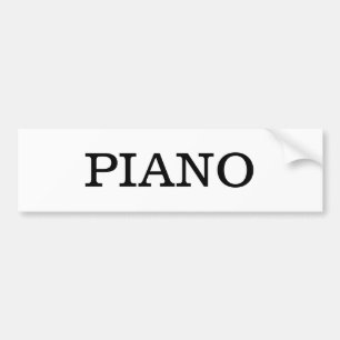 Piano Music Bumper Sticker