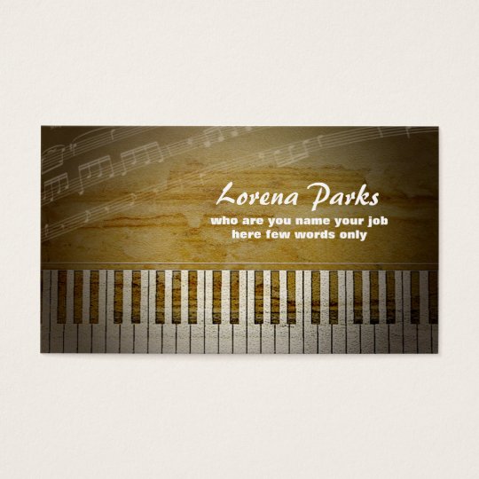 piano music business card