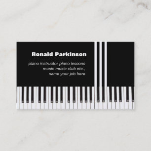 piano music business card