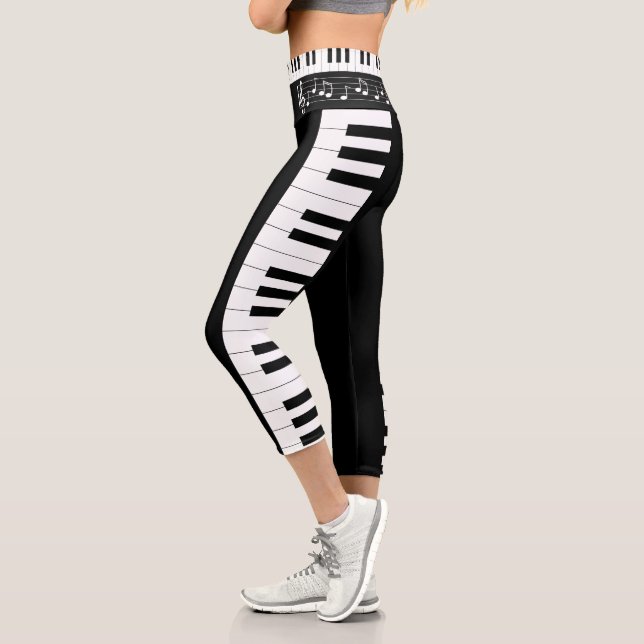 Piano Music Capri Leggings (Left)