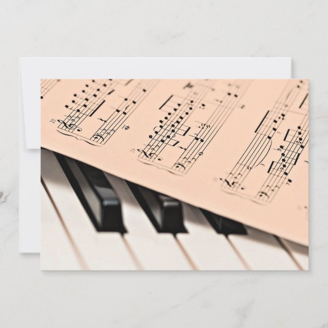 Piano music card (Front)