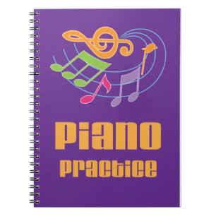 Piano Music Colourful Practice Notebook Journal
