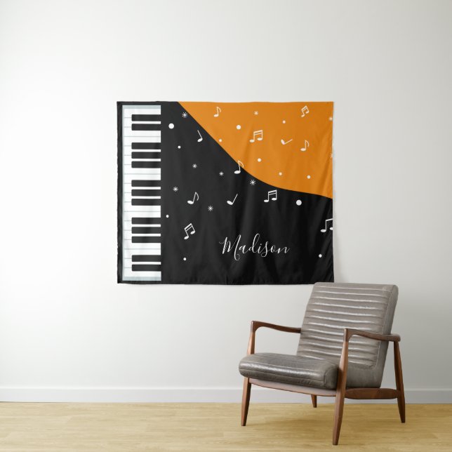 Piano Music custom name tapestry (In Situ (Horizontal))