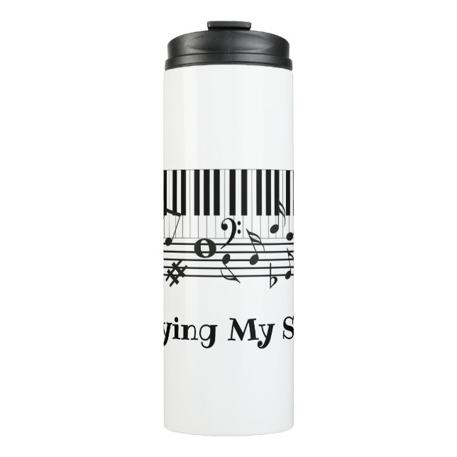 Piano Music Design Thermal Tumbler (Front)