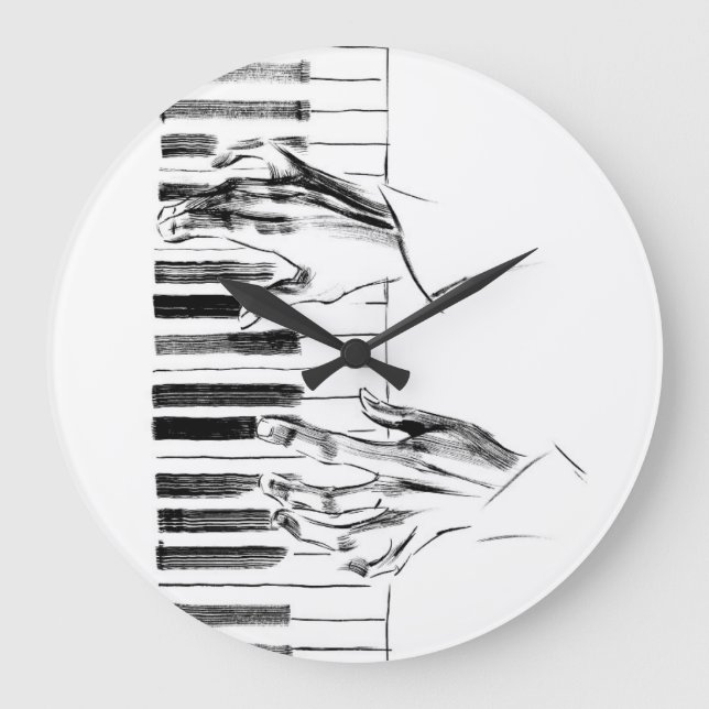 Piano music large clock (Front)