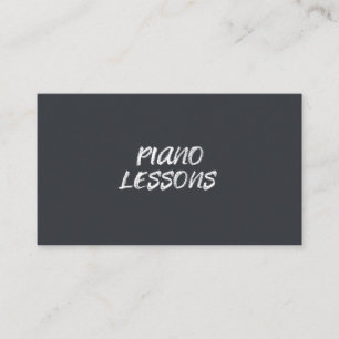 Piano Music Lessons Teacher Instructor Chalkboard  Business Card