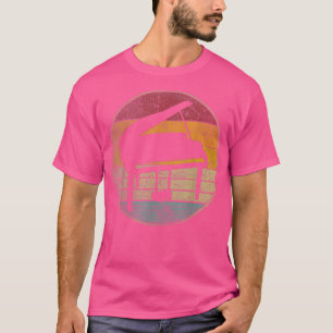 Piano Music Musician Vintage Distressed Retro 70s T-Shirt