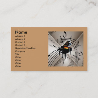 Piano Music Notes Business Card