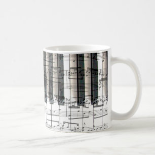 piano music notes coffee mug