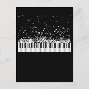 Piano Music Notes Instrument Musician Pianist Postcard