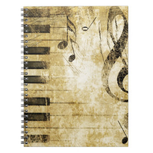 Piano Music Notes Notebook