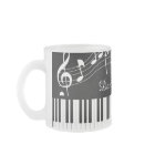 Piano Music Notes Script Name Black White