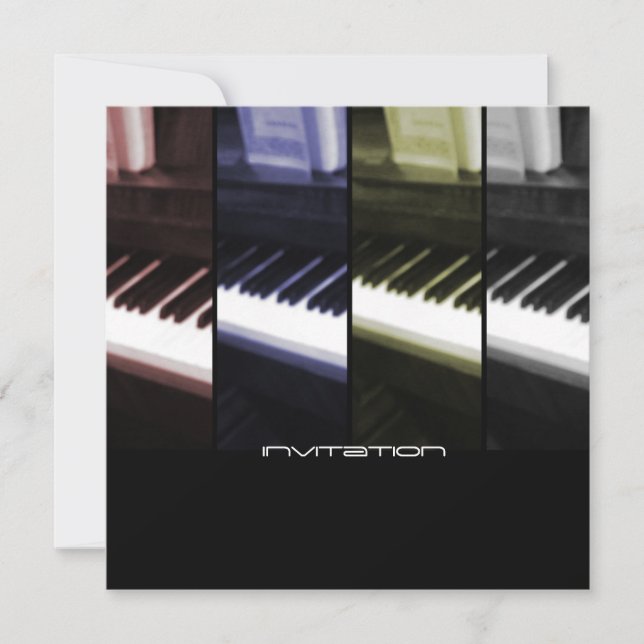 Piano/Music of Life Invitation-Announcement Invitation (Front)