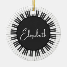 Piano Music Ornament Customisable Personalised
