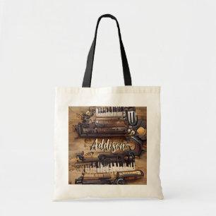 Piano Music Personalised Tote Bag