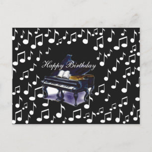 Piano music_ postcard