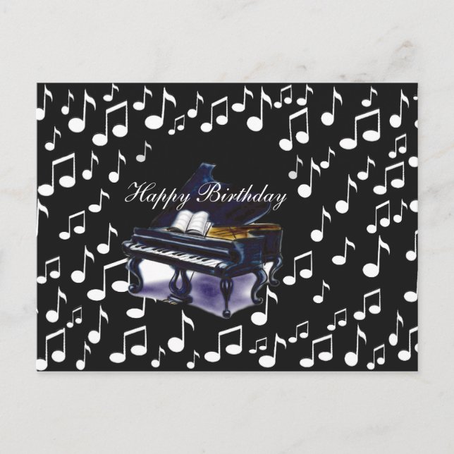 Piano music_ postcard (Front)