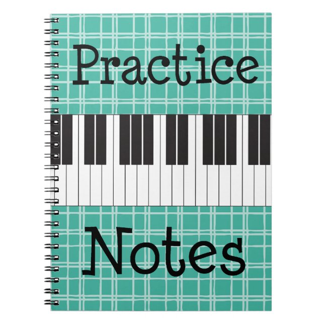 Piano Music Practice Notes Notebook (Front)