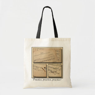 Piano Music Practice Tote Bag
