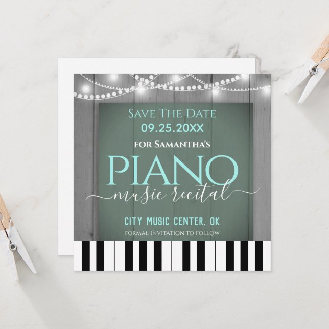 Piano Music Recital Save the Date (Front/Back In Situ)
