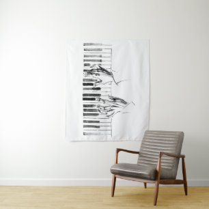Piano music tapestry