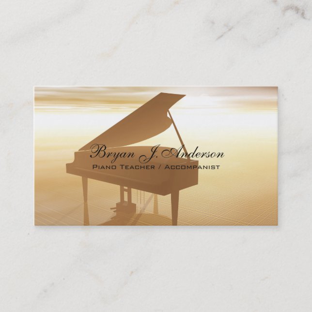 Piano Music Teacher Business Card (Front)