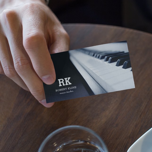 Piano Music Teacher Business Card (Creator Uploaded)