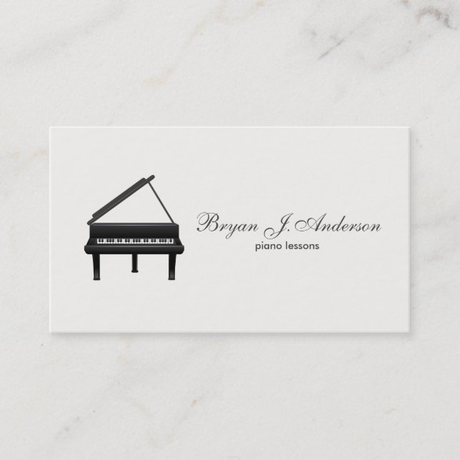 Piano Music Teacher Business Card (Front)